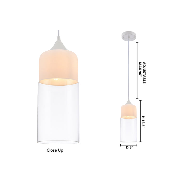 Frame Single Pendant Light with Clear Glass Shade by Bethel - view 10