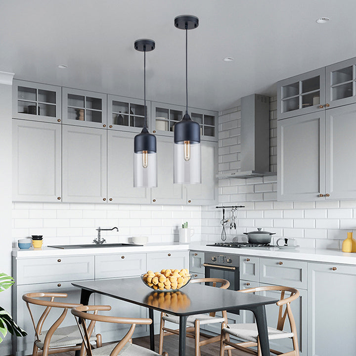 Frame Single Pendant Light with Clear Glass Shade by Bethel - view 6