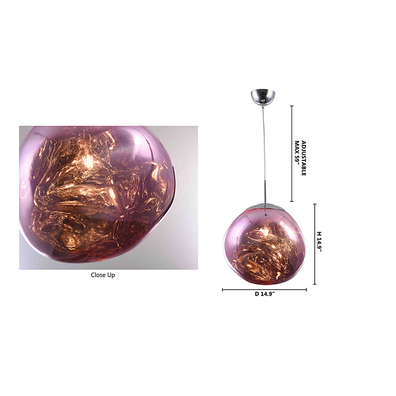 Single Pendant Acrylic Orb Light with Hardware by Bethel - view 20