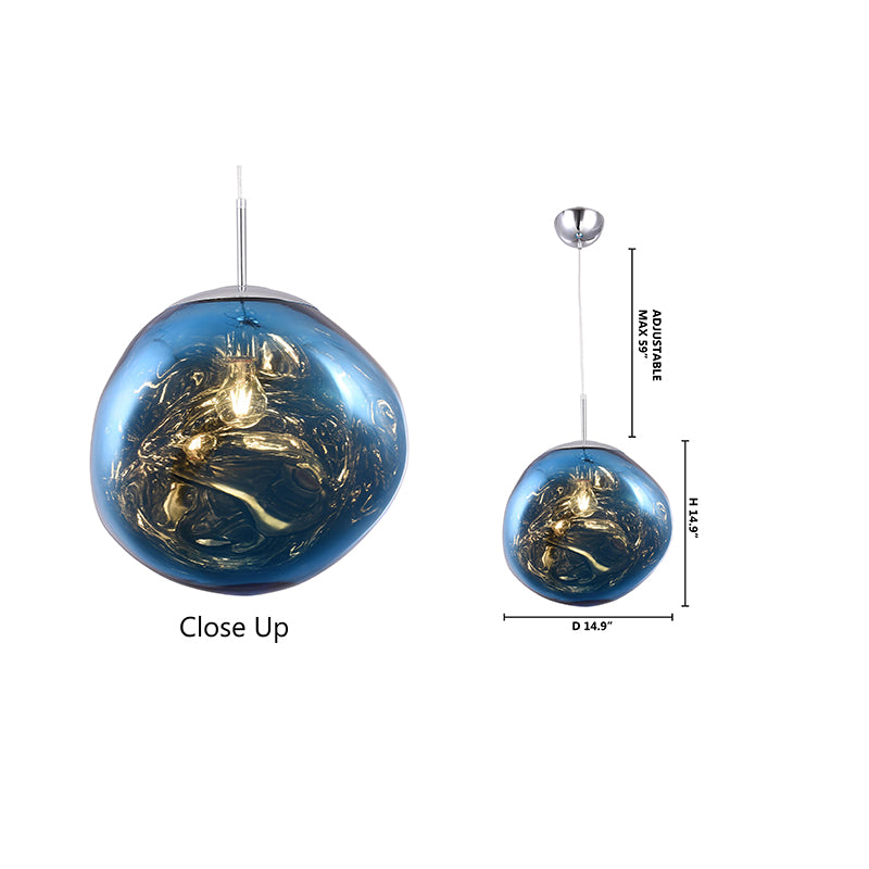 Single Pendant Acrylic Orb Light with Hardware by Bethel - view 4