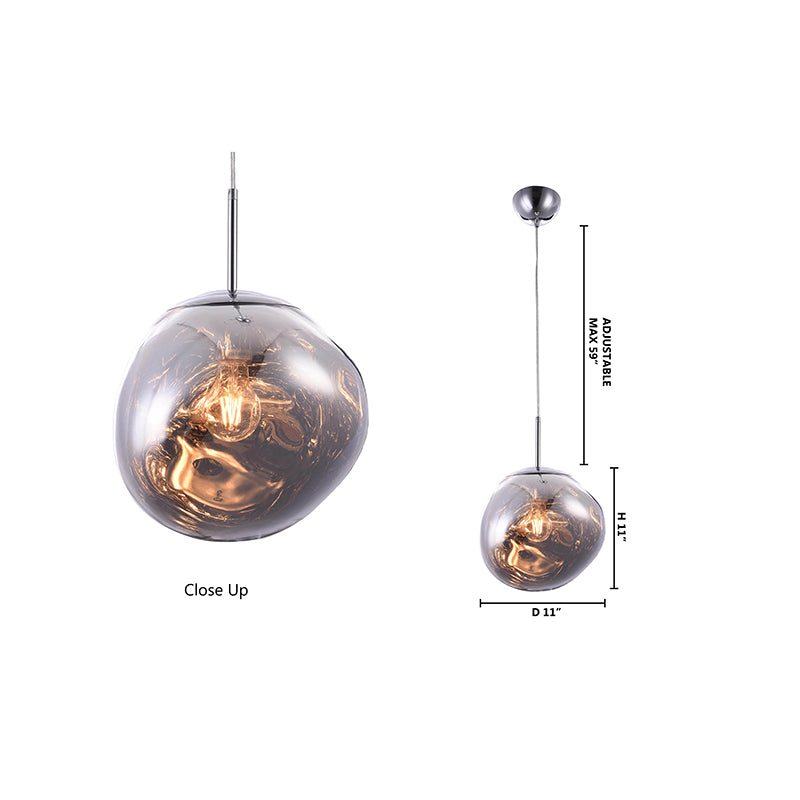 Orb Acrylic Single Pendant Light with Hardware by Bethel - view 9