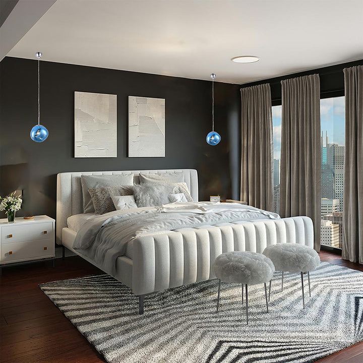 Orb Acrylic Single Pendant Light with Hardware by Bethel - view 4