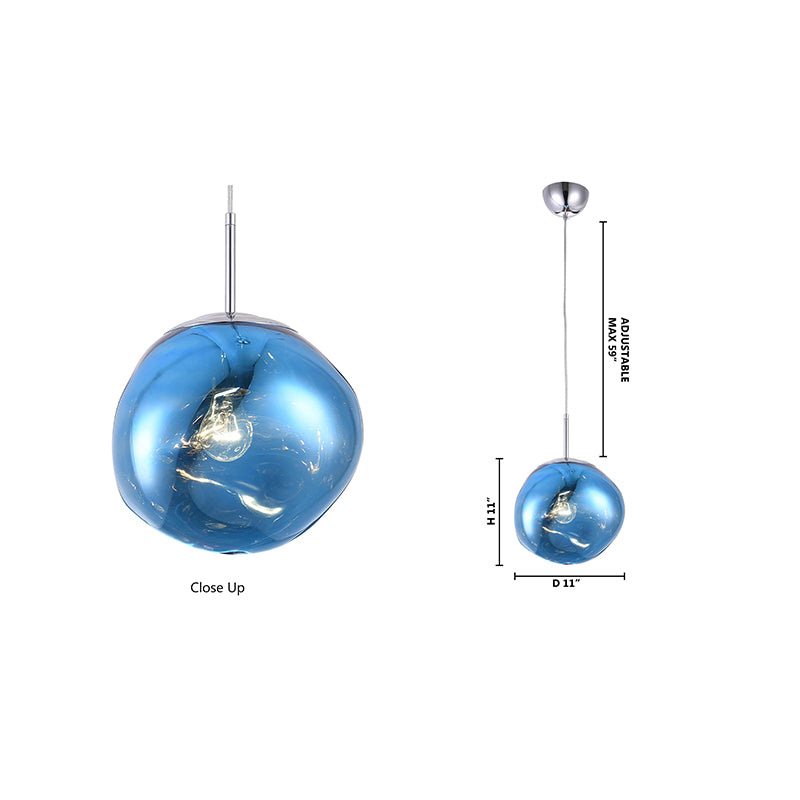 Orb Acrylic Single Pendant Light with Hardware by Bethel - view 5