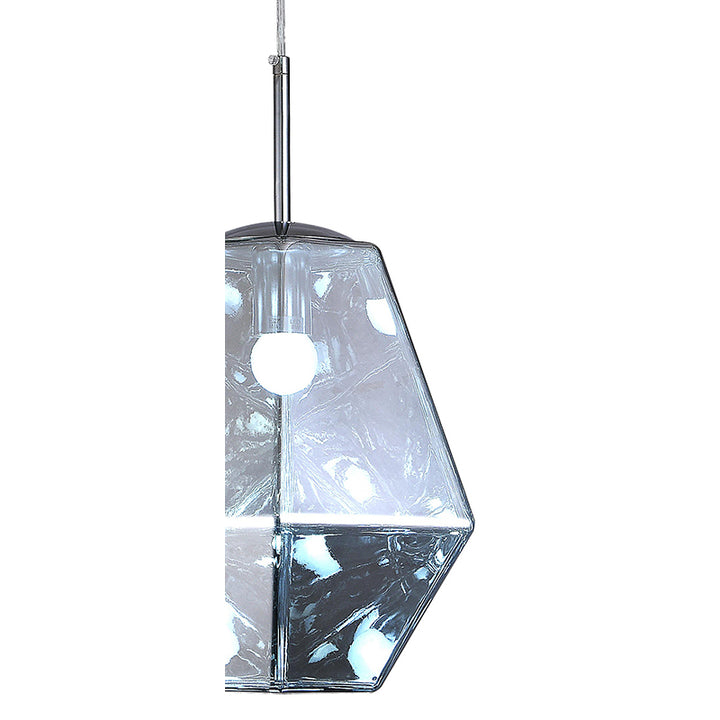 Acrylic Shade Single Pendant Light with Hardware by Bethel - view 7