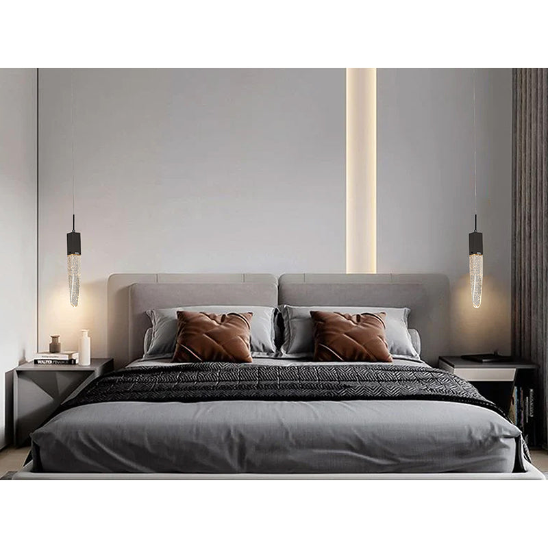 Frame Single Pendant Light with Clear Iceberg Bubble Crystal by Bethel - view 20