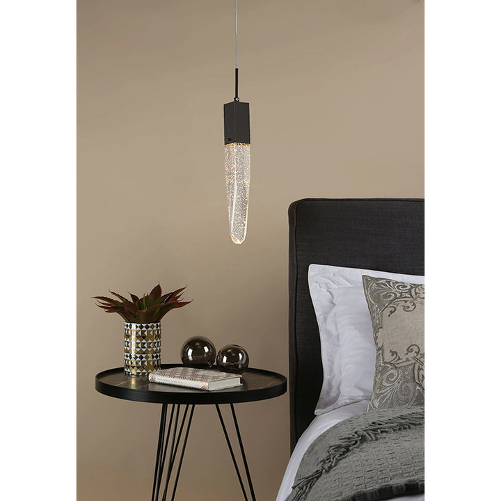 Frame Single Pendant Light with Clear Iceberg Bubble Crystal by Bethel - view 22