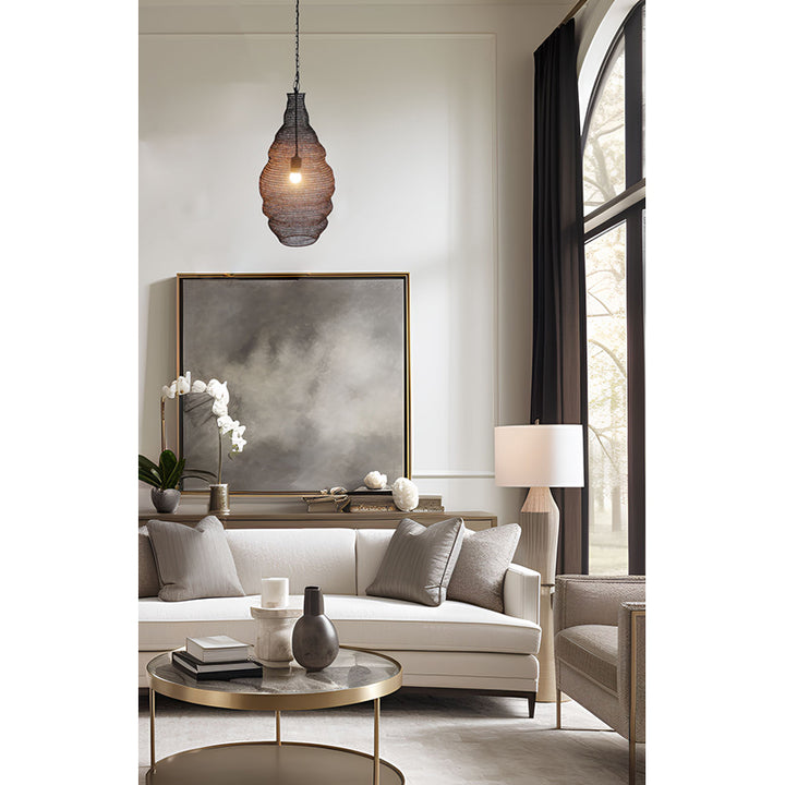 Powder Coat Pendant in Satin Black by Bethel