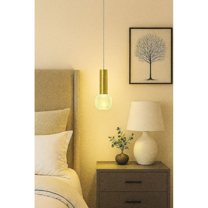 Clear Glass LED Pendant Light with Hardware by Bethel - view 9