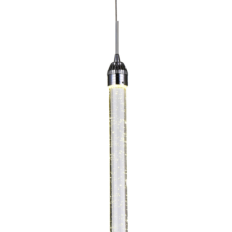 Single Pendant Clear Bubble Crystal Light with Hardware by Bethel - view 2