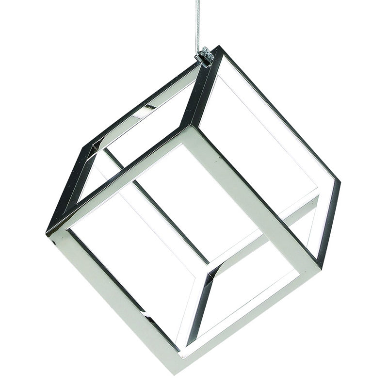 LED Cube Single Pendant Light with Acrylic Diffusers by Bethel - view 7