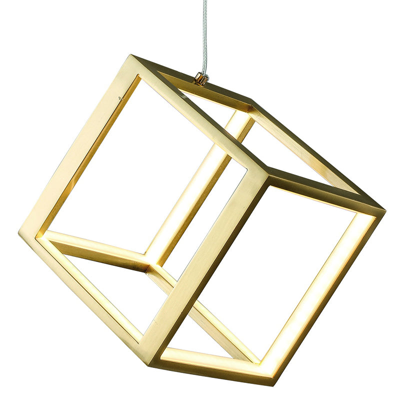 LED Cube Single Pendant Light with Acrylic Diffusers by Bethel - view 3