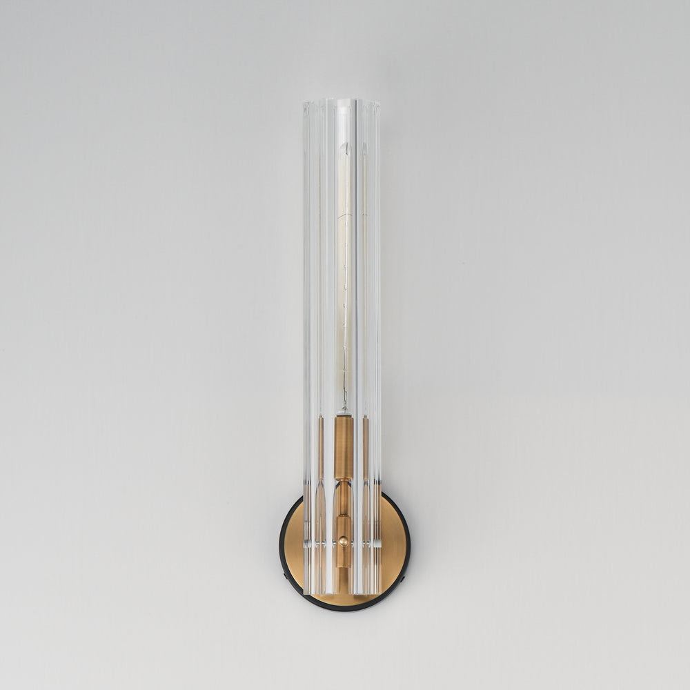 Flambeau 1-Light Wall Sconce Black / Antique Brass alternate view