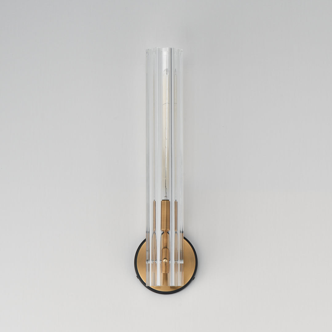 Flambeau 1-Light Wall Sconce Black / Antique Brass alternate view