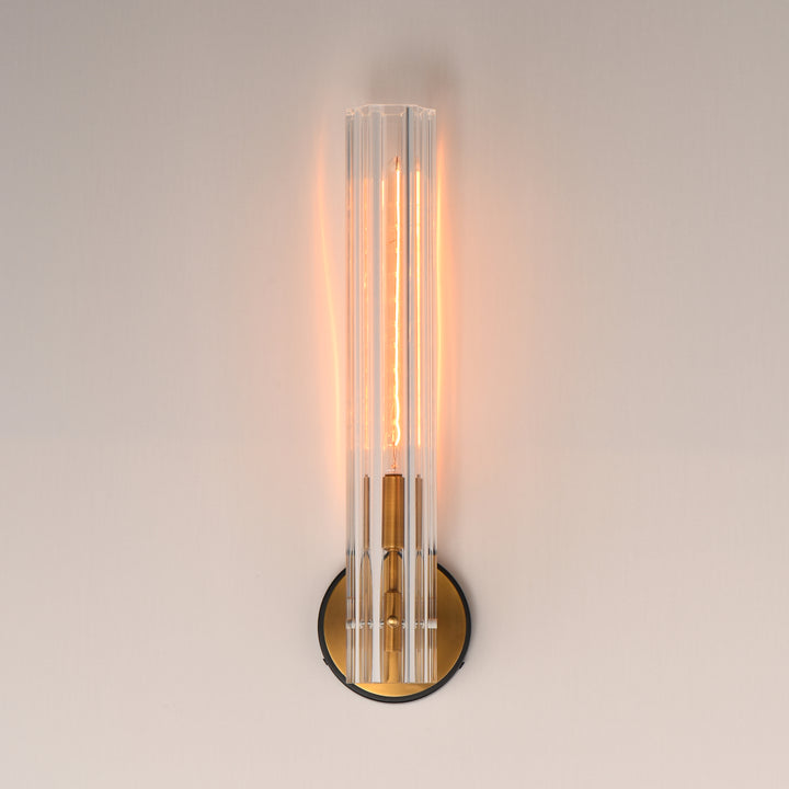 Flambeau 1-Light Wall Sconce Black / Antique Brass alternate view