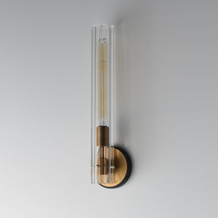 Flambeau 1-Light Wall Sconce Black / Antique Brass alternate view