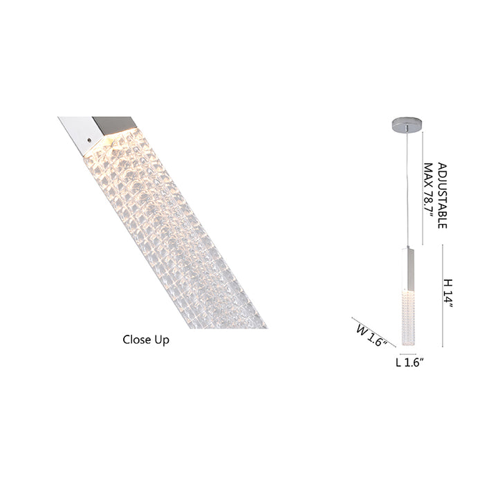 Frame LED Pendant Light with Clear Glass Shade by Bethel - view 10