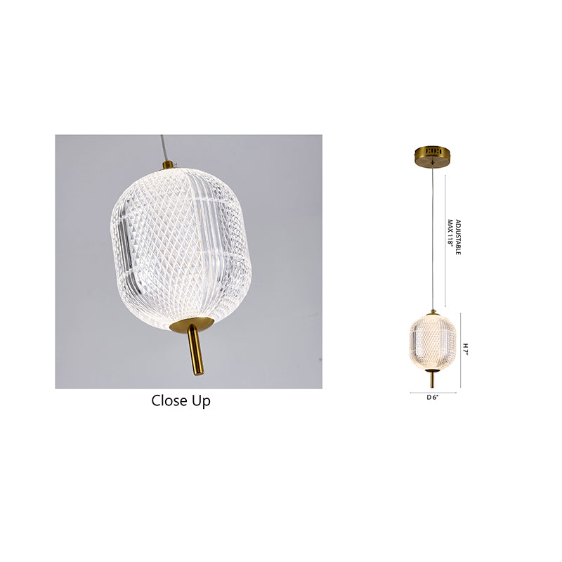 Frame Pendant Light with Clear Pc Shade by Bethel - view 13