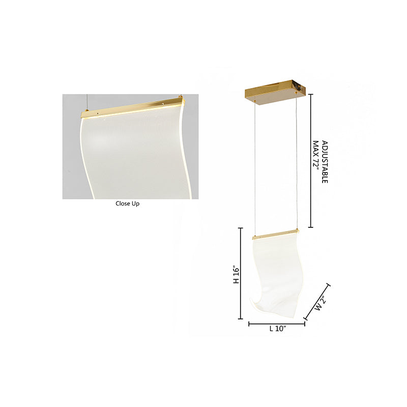 Acrylic Crumbled Sheet Pendant Light with Hardware by Bethel - view 5