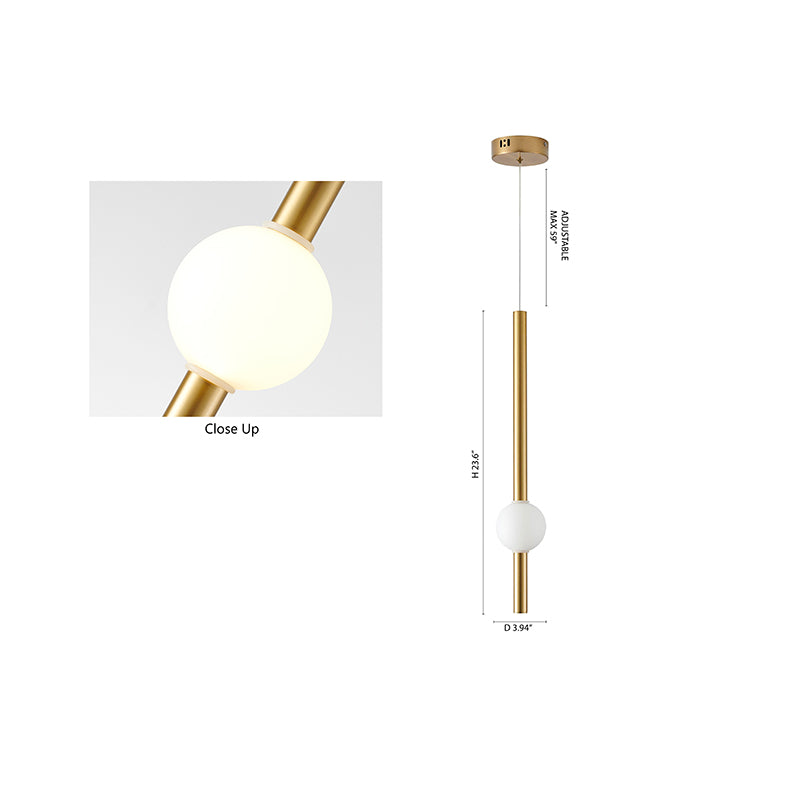 Single Pendant Light with Acrylic Shade by Bethel - view 4