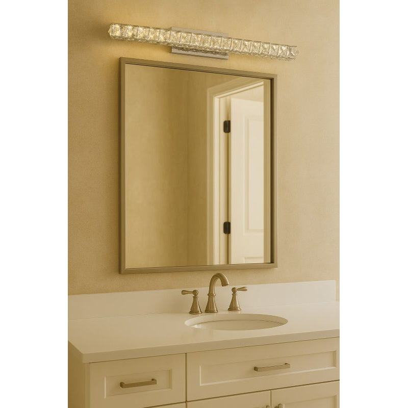 Chrome Crystal Vanity Light by Bethel - view 3