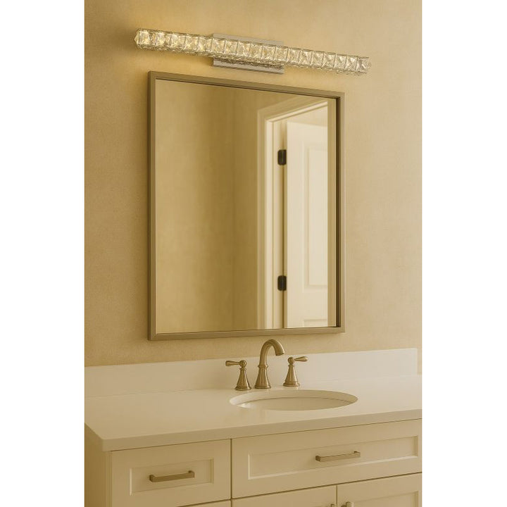 Chrome Crystal Vanity Light by Bethel - view 3