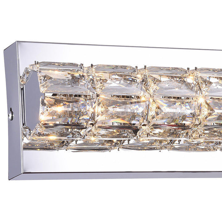 Frame LED Wall Sconce with Clear Crystals by Bethel - view 12