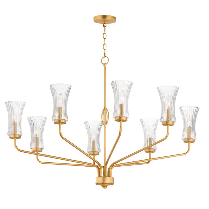 Camelot 8-Light Chandelier Natural Aged Brass