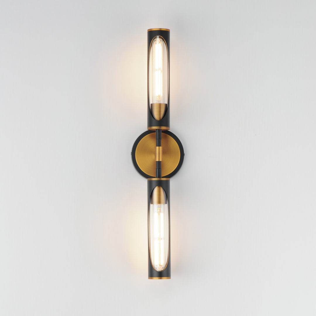 Regent 2-Light Bath Vanity Black / Antique Brass alternate view
