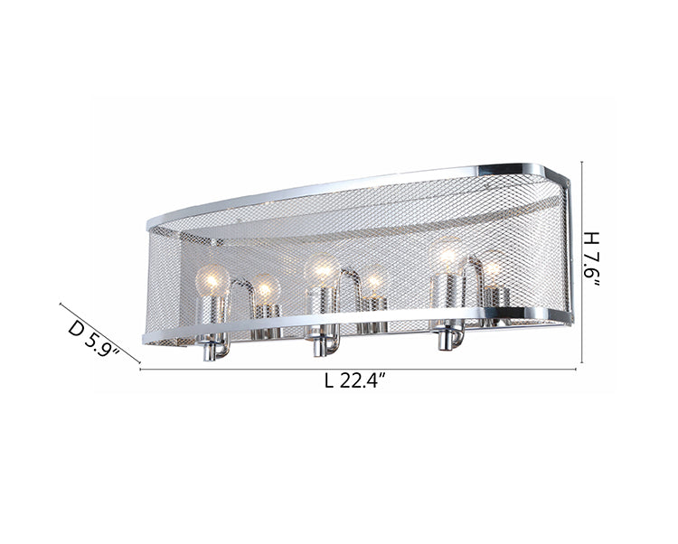 Chrome Vanity Light (ZP122) by Bethel - view 5