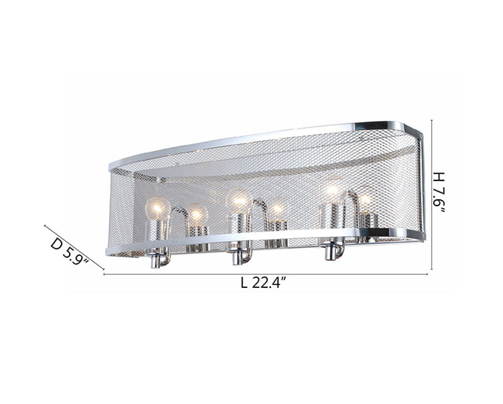 Chrome Vanity Light (ZP122) by Bethel - view 5