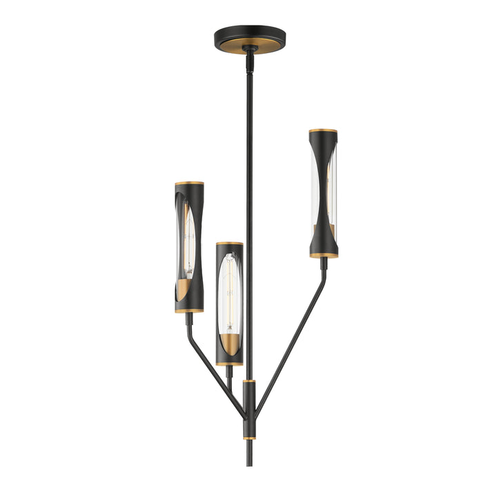 Regent Pendant Black / Antique Brass