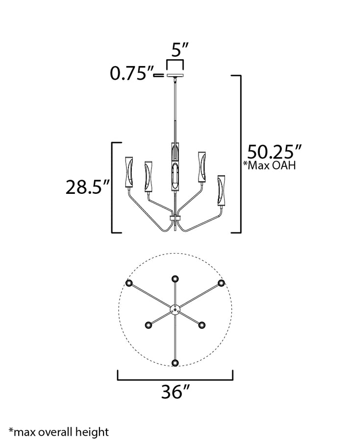 Regent Pendant dimensions diagram