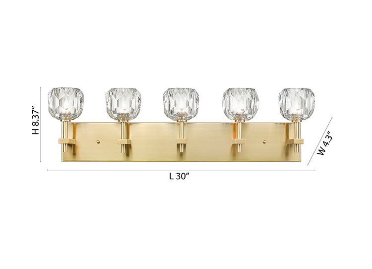 Frame Wall Sconce with Clear Crystal Shades by Bethel - view 51