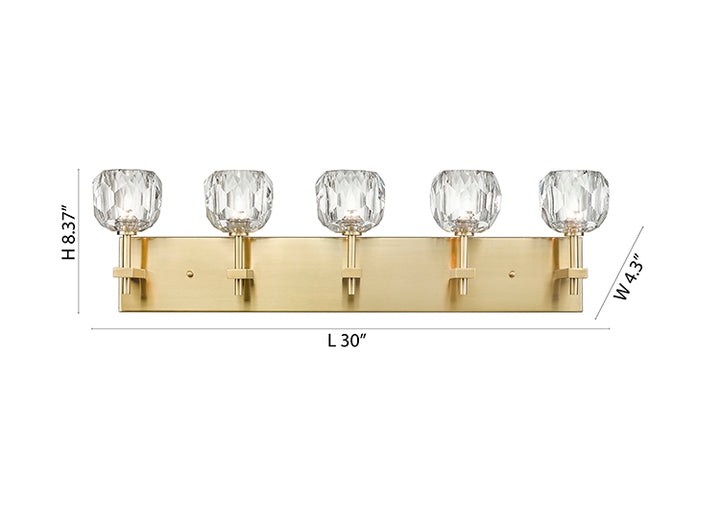 Frame Wall Sconce with Clear Crystal Shades by Bethel - view 51