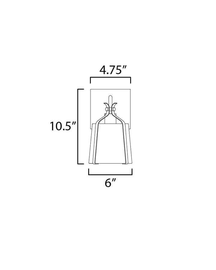 Bandera 1-Light Wall Sconce dimensions diagram