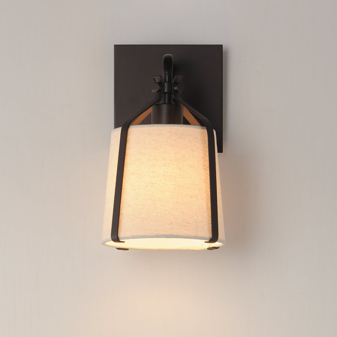 Bandera 1-Light Wall Sconce Oatmeal / Dark Bronze alternate view