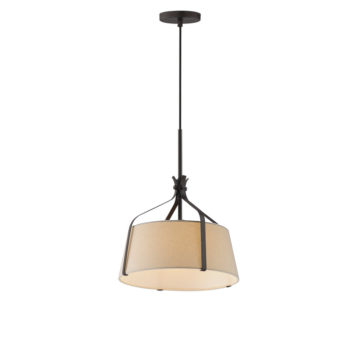 Bandera 14" 1-Light Pendant Oatmeal / Dark Bronze