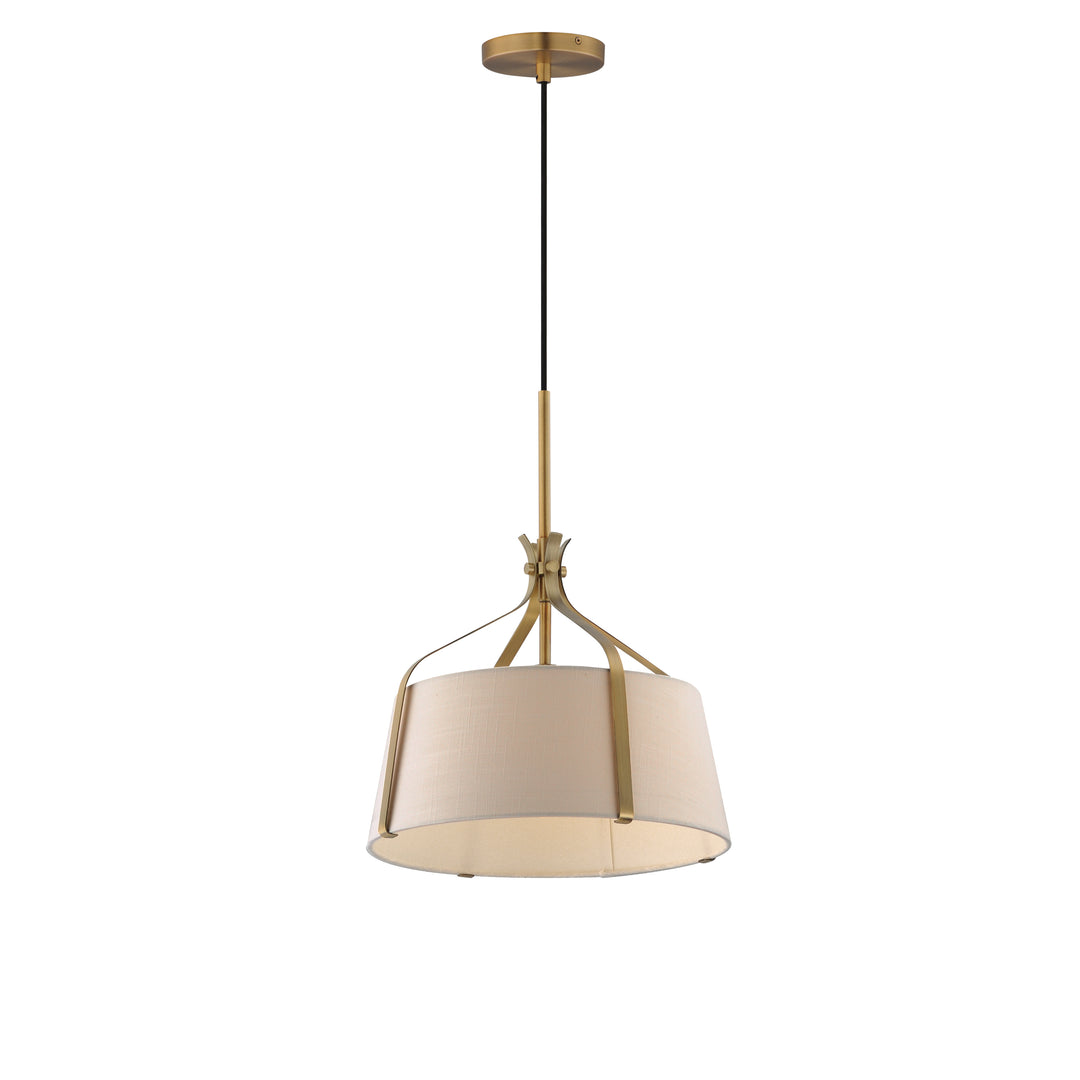 Bandera 14" 1-Light Pendant Wool / Natural Aged Brass
