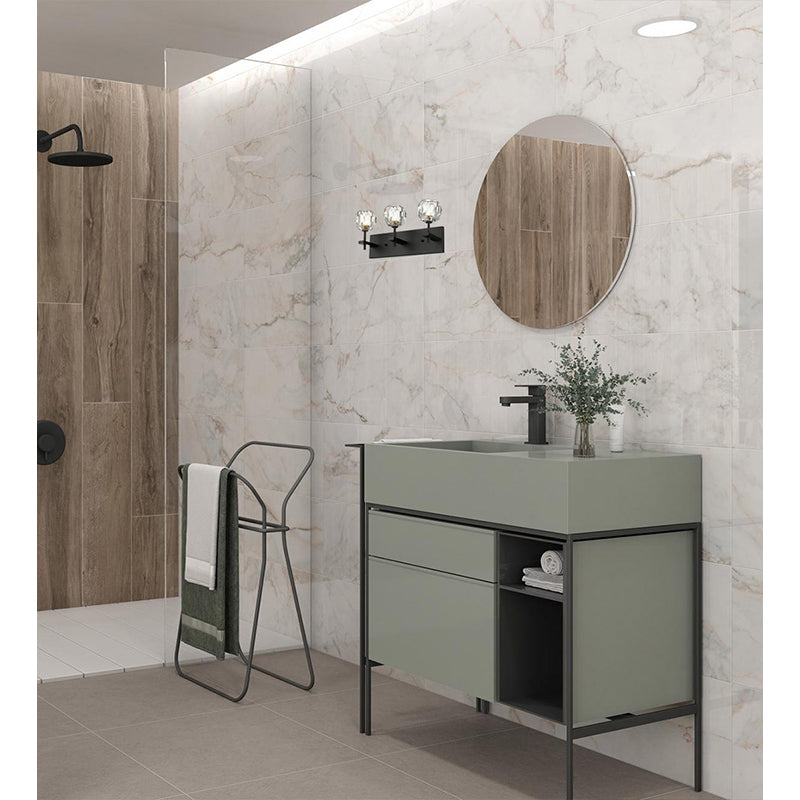 Frame Wall Sconce with Clear Crystal Shades by Bethel - view 3