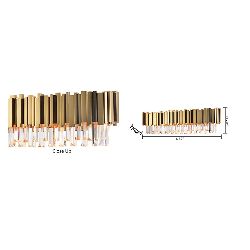 Gold Stainless Steel Vanity Light by Bethel - view 5