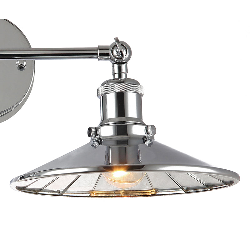 Metal Frame Wall Light with Mirror Interior &amp; Hardware