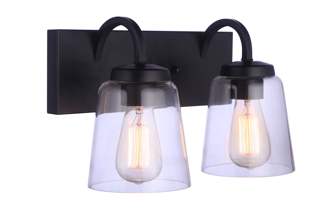 Elsa Vanity Light in Flat Black by Craftmade