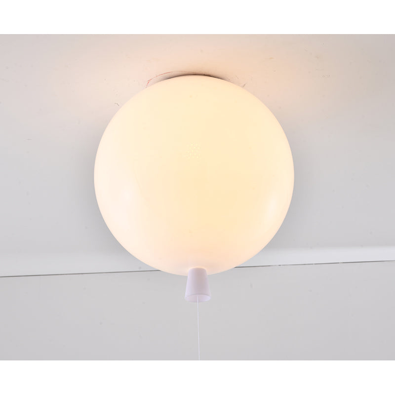 White Acrylic Flush Mount Balloon Light Size: D11.8&