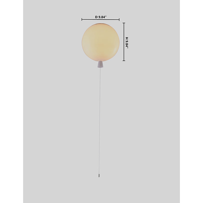 White Acrylic Flush Mount Balloon Light String Is for Decoration Only by Bethel - view 3