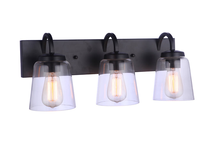 Elsa Vanity Light in Flat Black by Craftmade