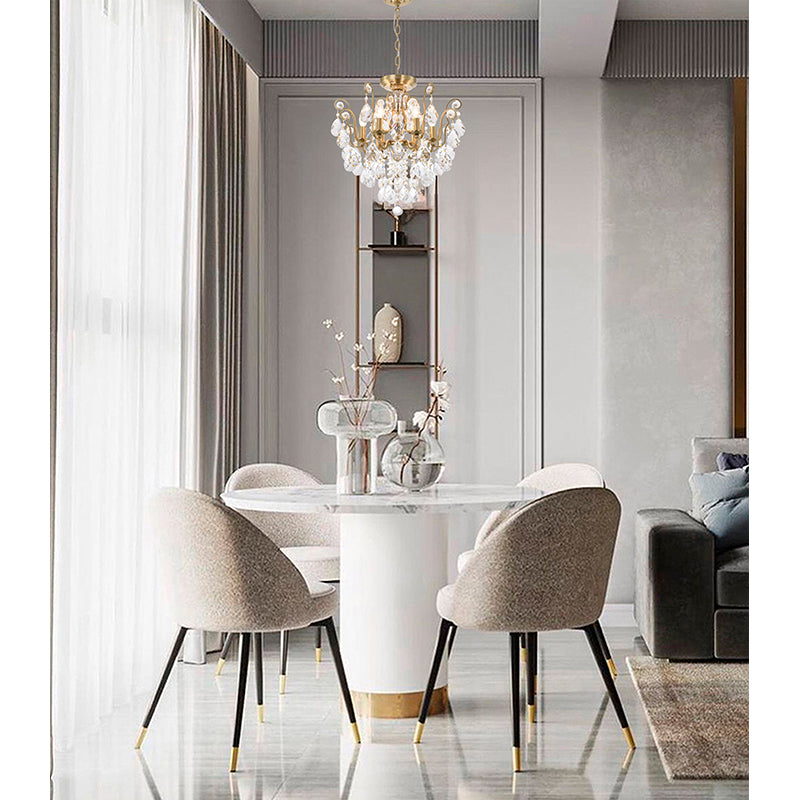 Frame Chandelier with Clear Hanging Crystals (BET61) by Bethel - view 30