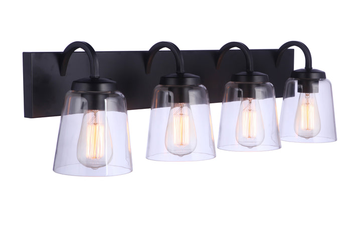 Elsa Vanity Light in Flat Black by Craftmade