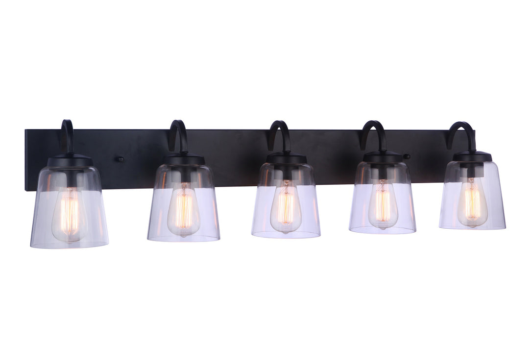Elsa Vanity Light in Flat Black by Craftmade