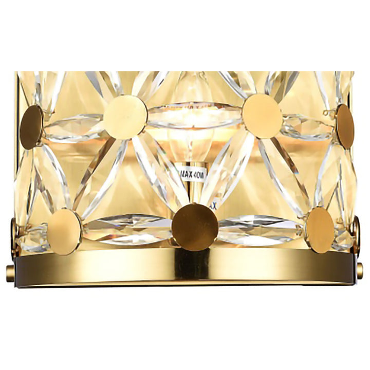 Frame Wall Sconce with Clear Crystal Star Shaped Detailing by Bethel - view 10