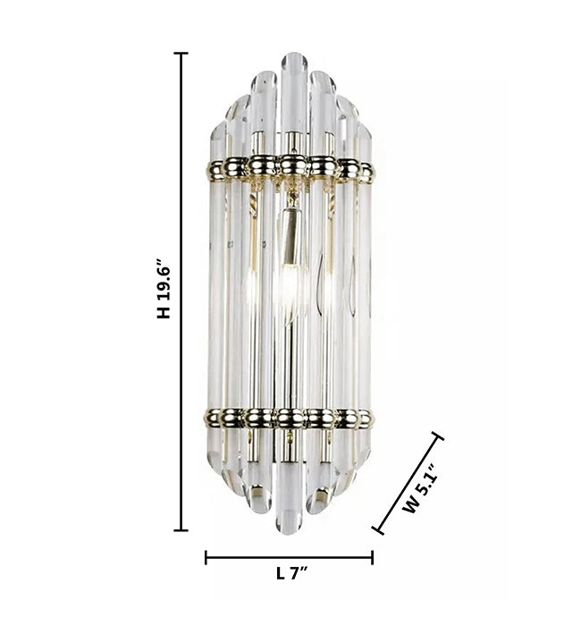 Frame Wall Sconce with Clear Glass Rods (MU45) by Bethel - view 6